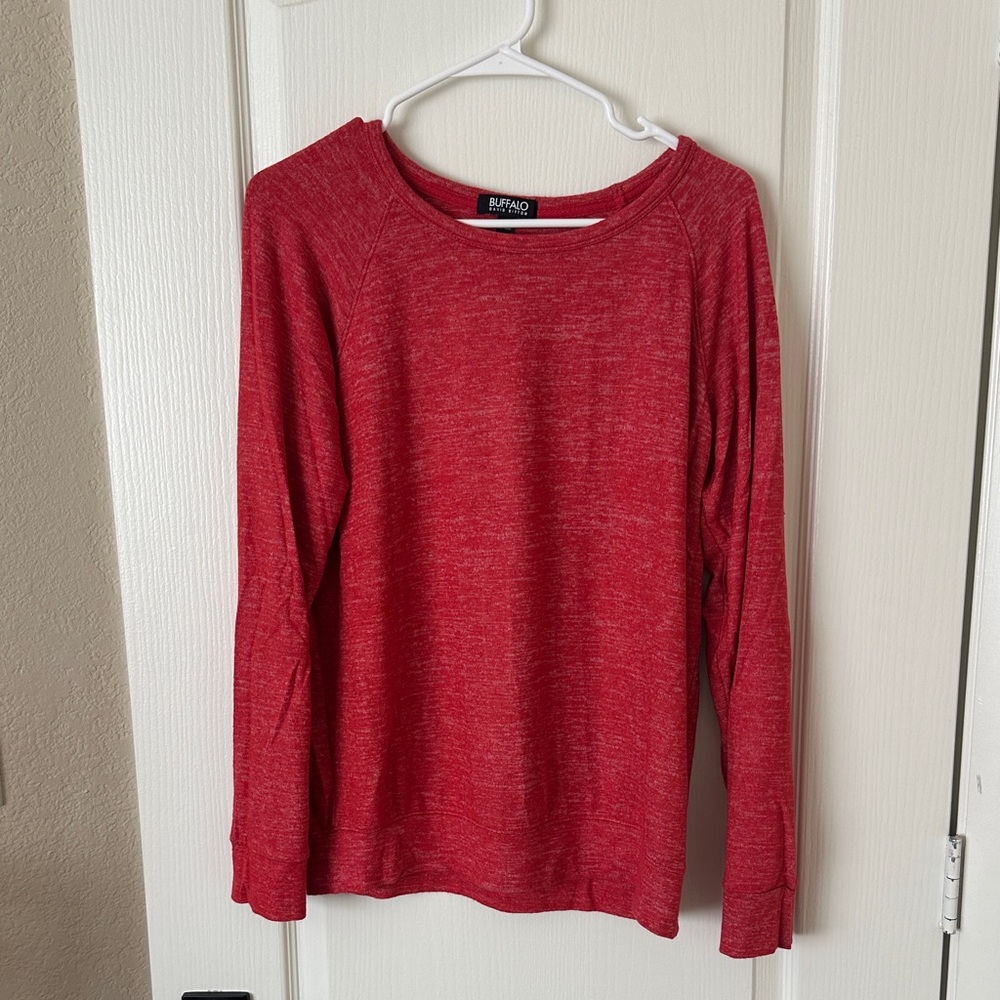Buffalo David Bitton Red Crew Neck Top